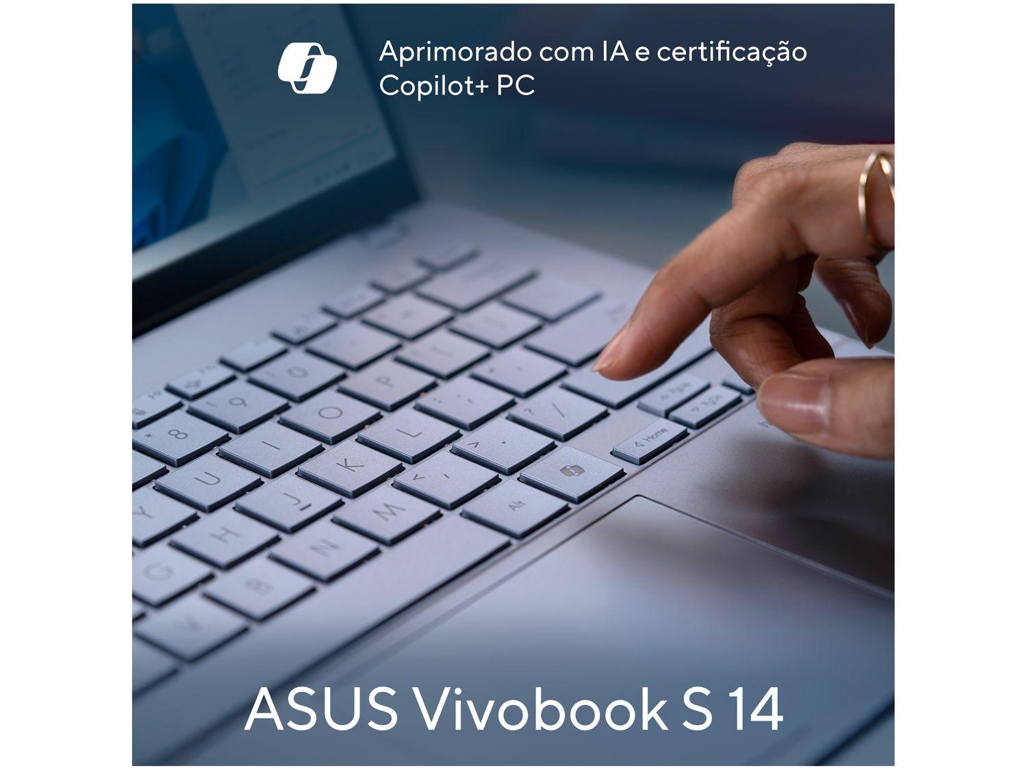 Notebook ASUS Vivobook S 14 Intel Core Ultra 7 16GB RAM 512GB SSD 14" Windows 11 - S5406SA-PP218W