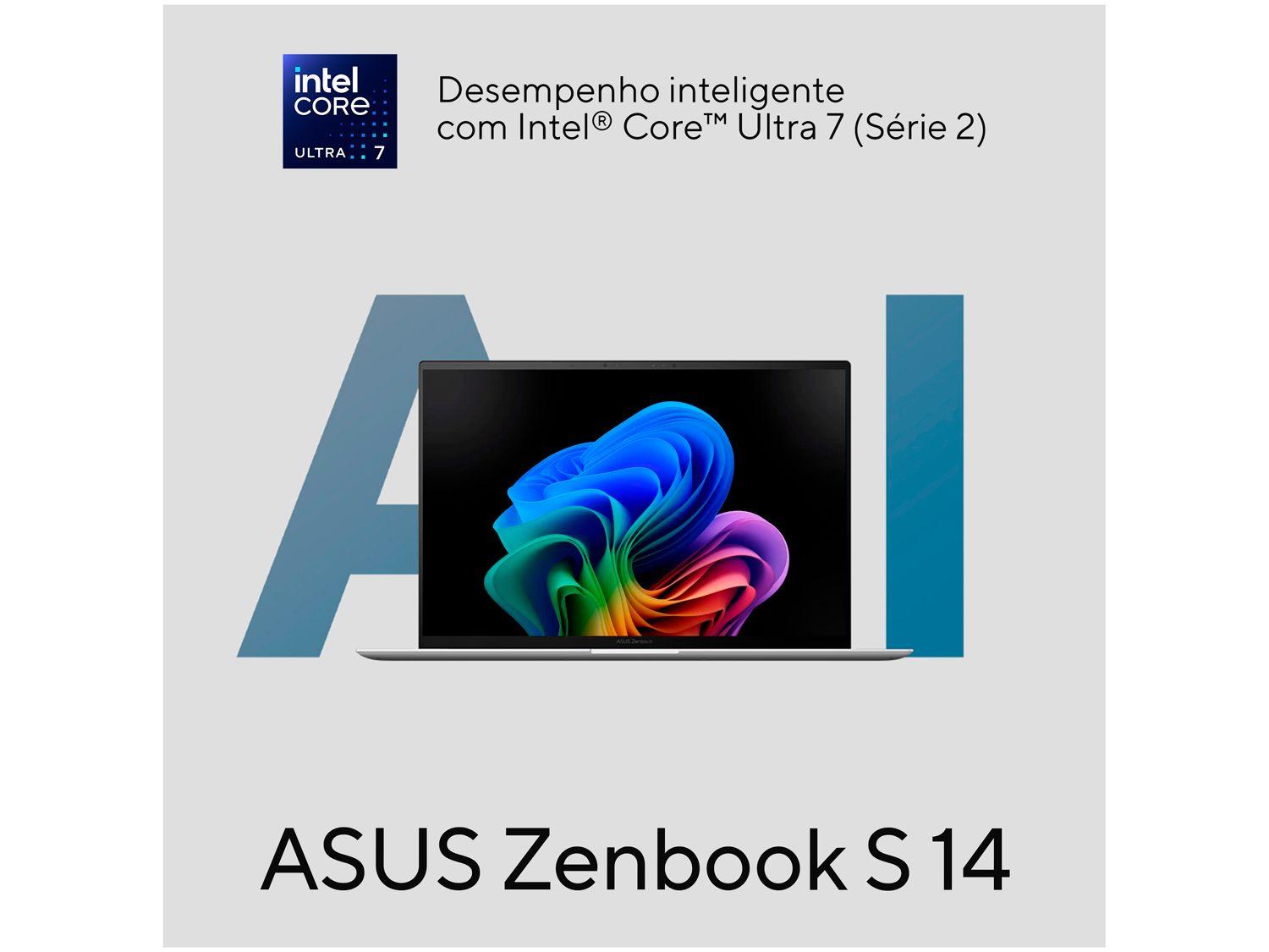 Notebook ASUS Zenbook S 14 Intel Core Ultra 7 32GB RAM 1TB SSD