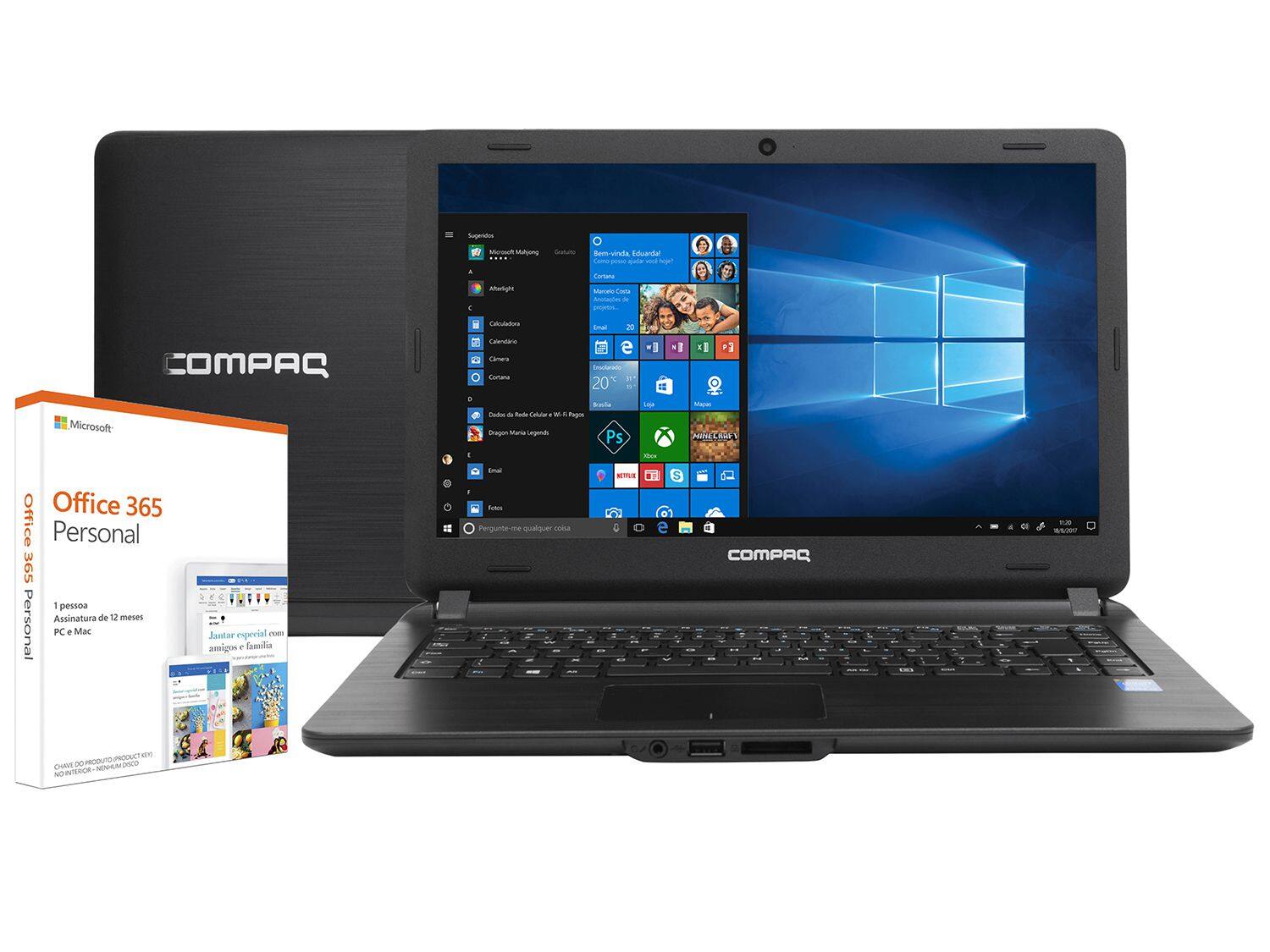 Notebook Compaq Presario CQ-21N Intel Core i3 4GB - SSD 120GB 14 ...