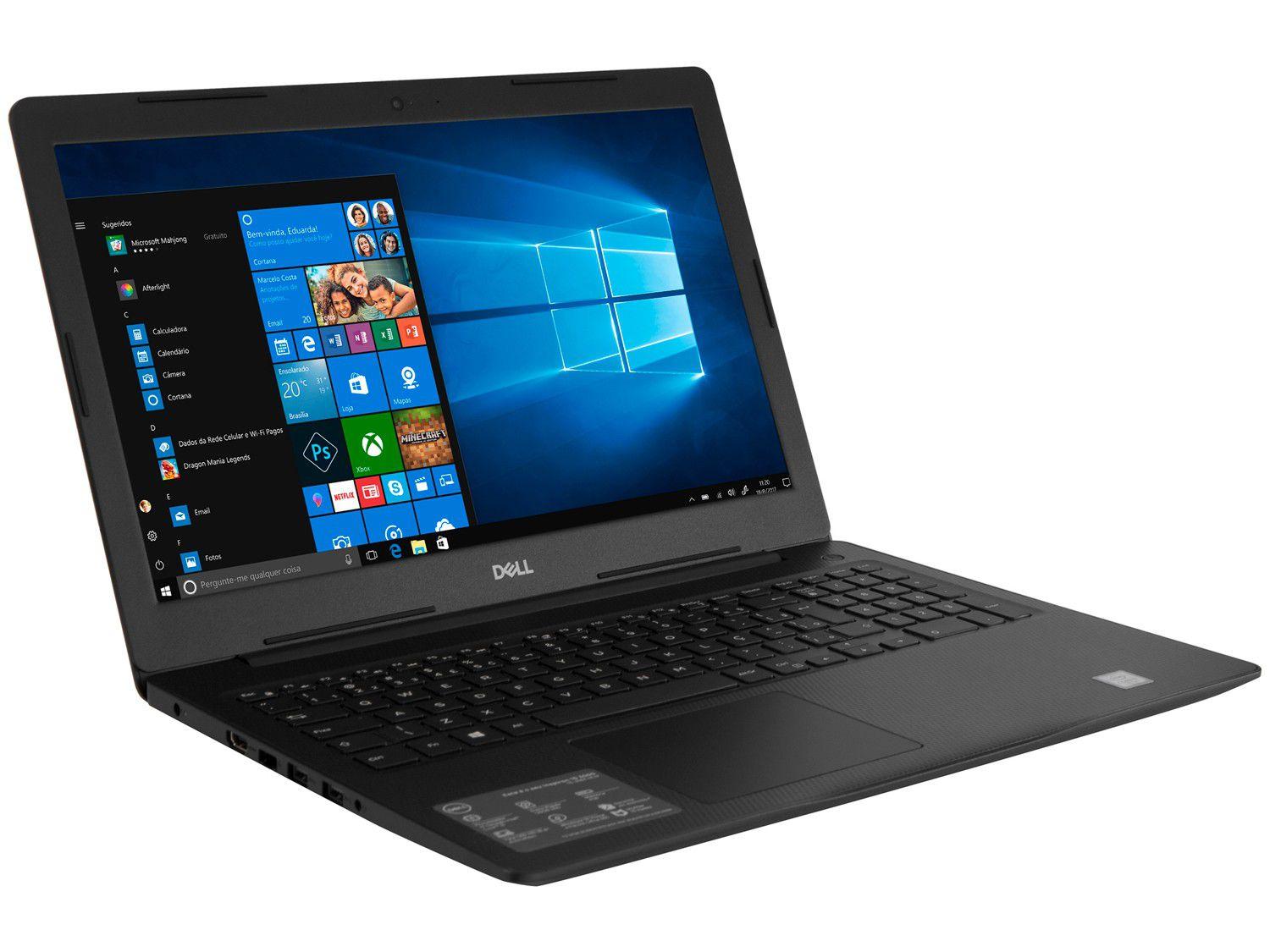 Notebook Dell Inspiron 15 3000 3584ML1P Intel Core i3 4GB 128GB SSD 15,6” Windows 10 Dell