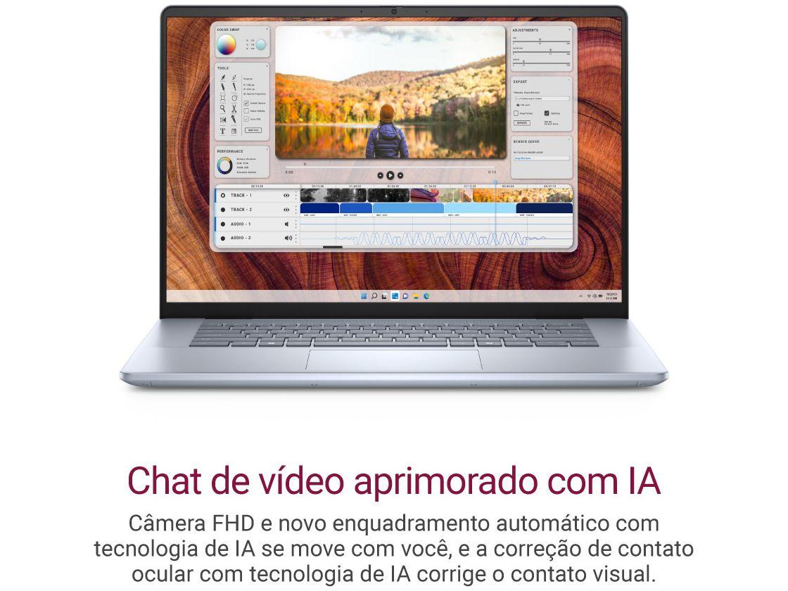 Notebook Dell Inspiron 16 Plus Intel Core Ultra 7 1TB SSD 16GB RAM 16" NVIDIA RTX 4050 6GB Windows 11 I16-U7155H-A10