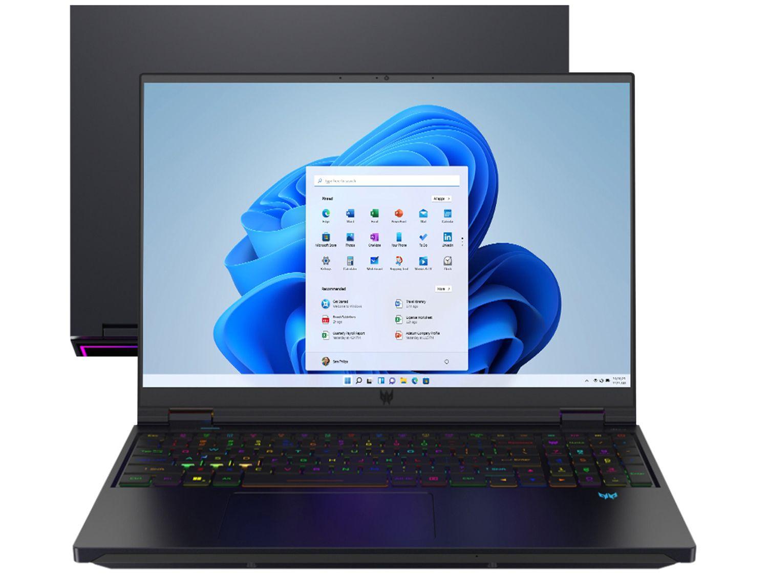 Notebook Gamer Acer Predator Helios Intel Core i7 1TB SSD 32GB RAM 16" 240Hz NVIDIA RTX 4070 8GB Windows 11 PH16-72-72JA