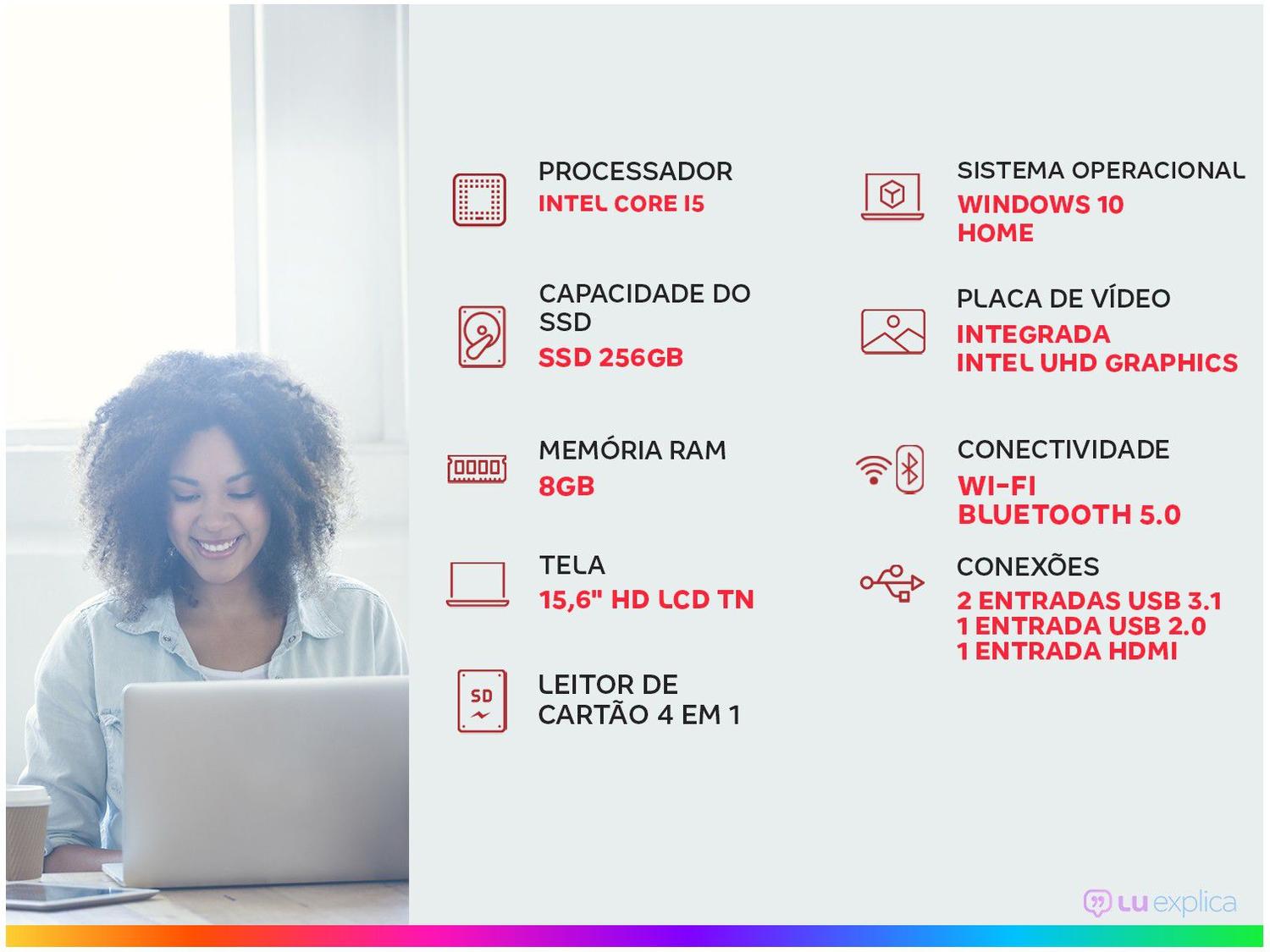 Notebook Lenovo Ideapad S145 82DJ0003BR Intel Core