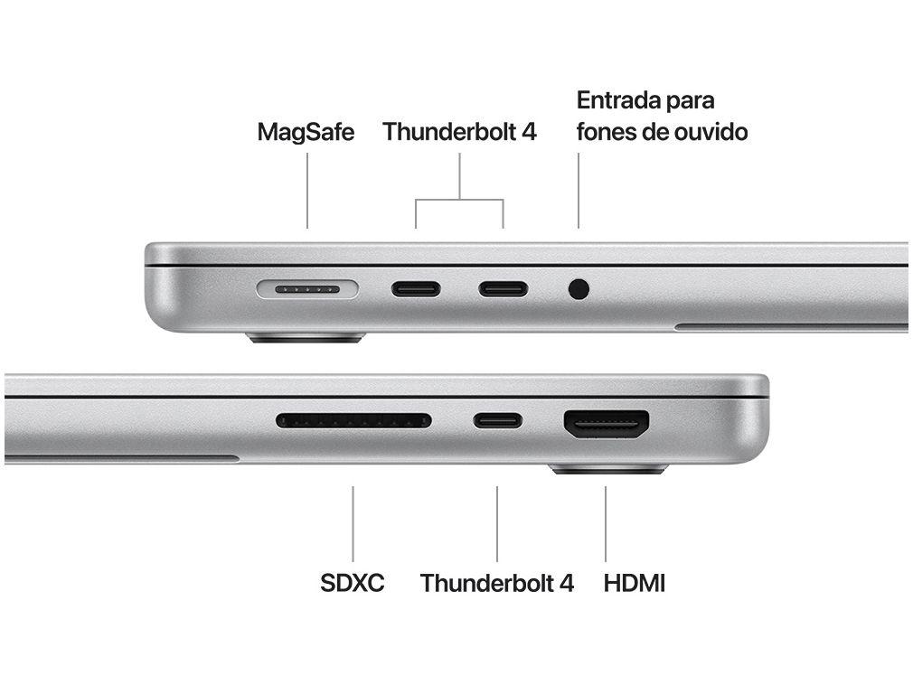 Notebook Macbook Apple Pro 14" M4 24GB RAM SSD 1TB Prateado