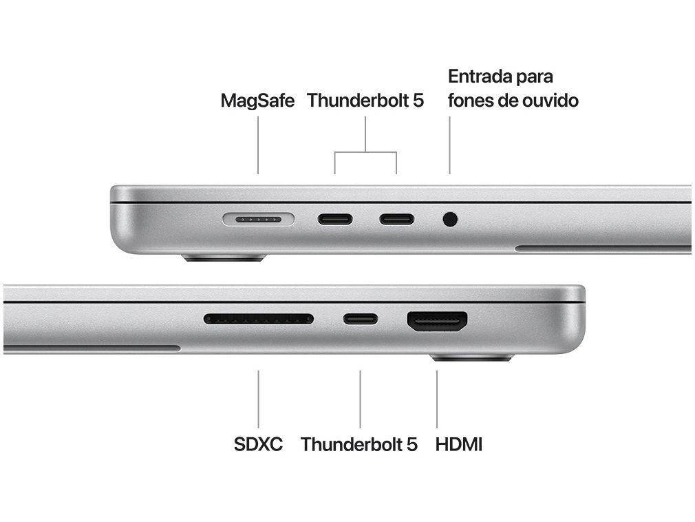 Notebook Macbook Apple Pro 16" M4 36GB RAM SSD 1TB Prateado