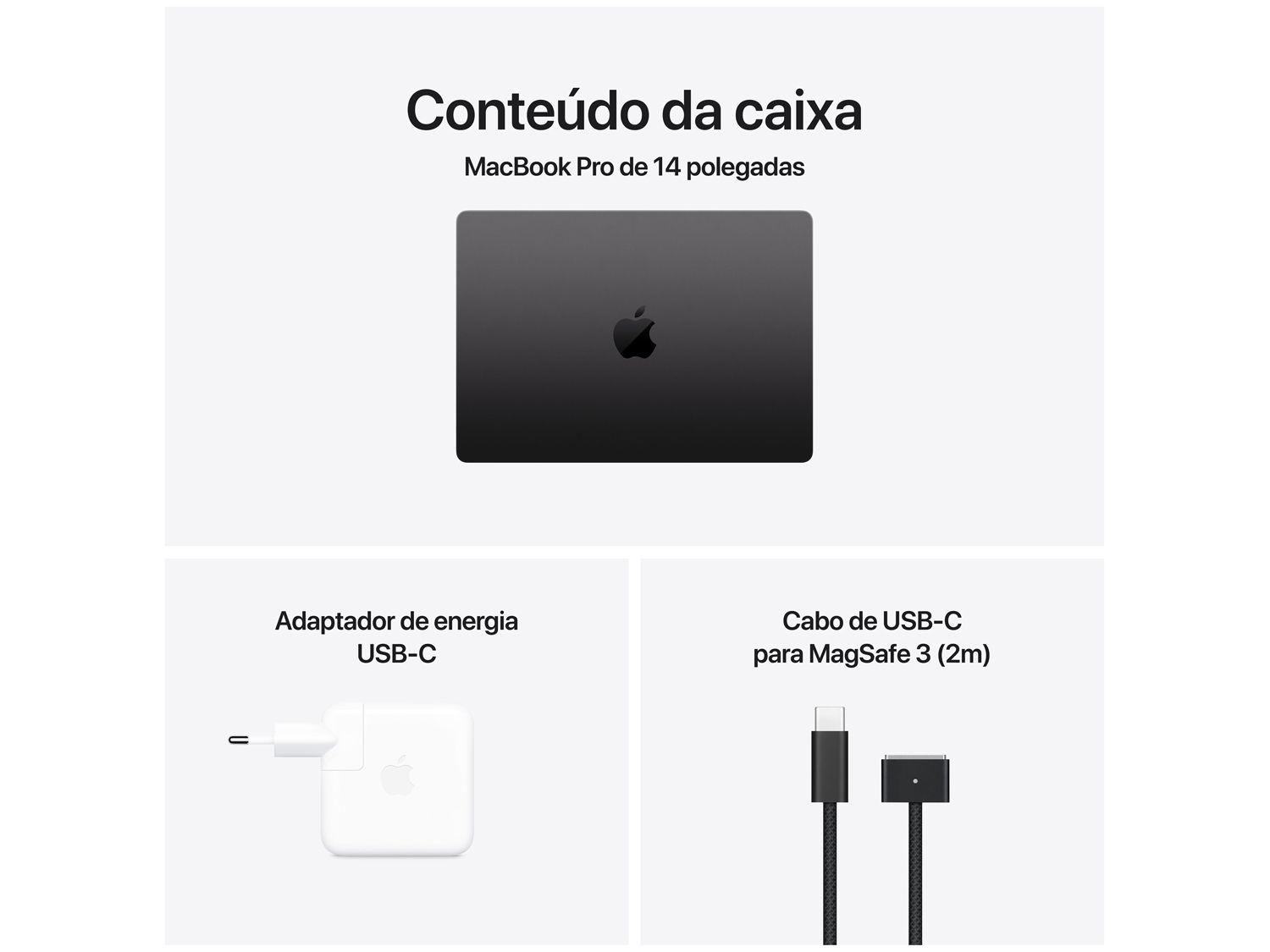Notebook Macbook Pro Apple 14" M4 16GB RAM SSD 1TB Preto Espacial