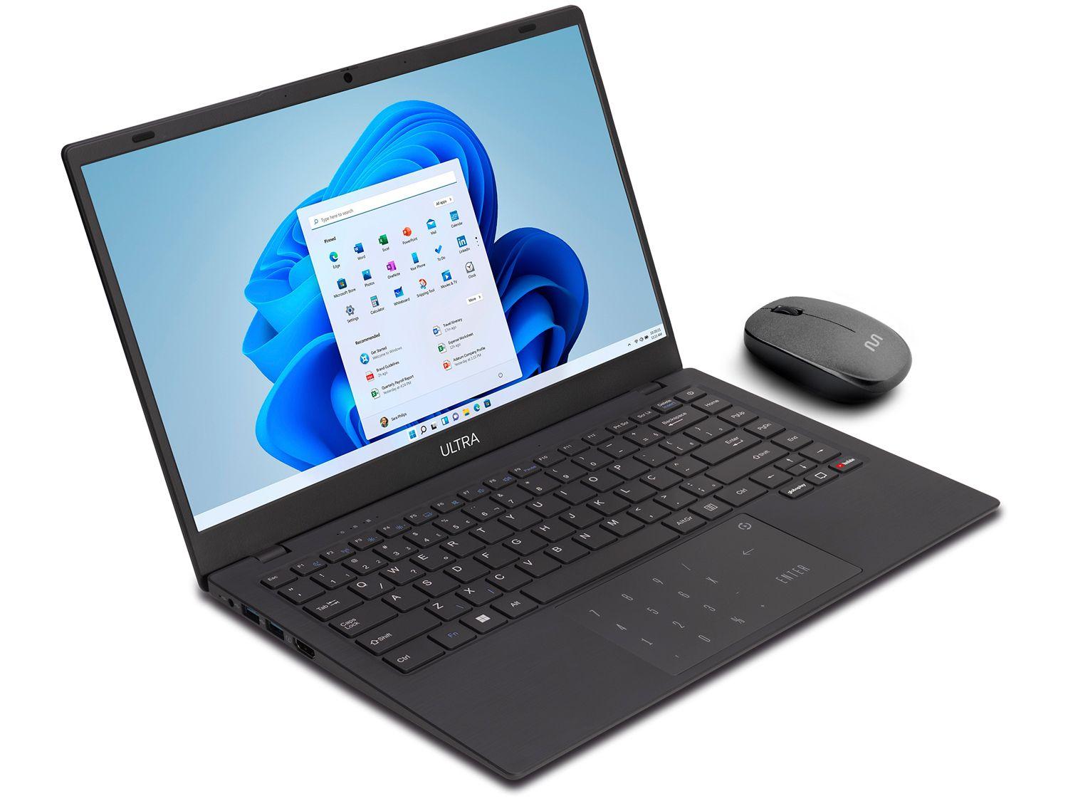 Notebook Multi Ultra UB251 4GB RAM 128GB eMMC 14" HD Windows 11 UB251 + Mouse Sem Fio