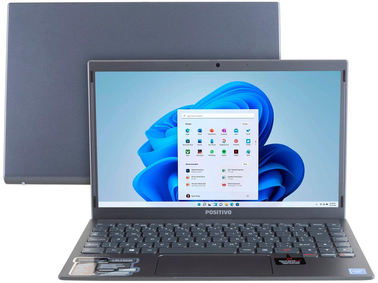 Notebook Positivo Motion C4128E Intel Celeron| Cinza