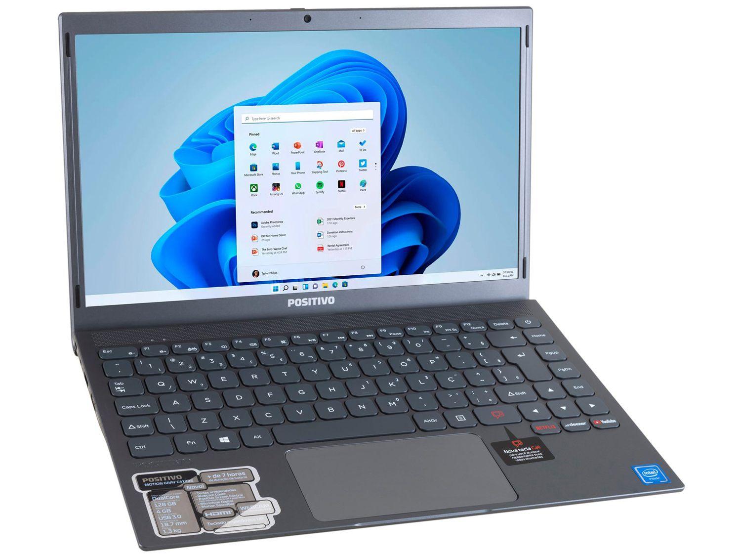 Notebook Positivo Motion C4128E Intel Celeron