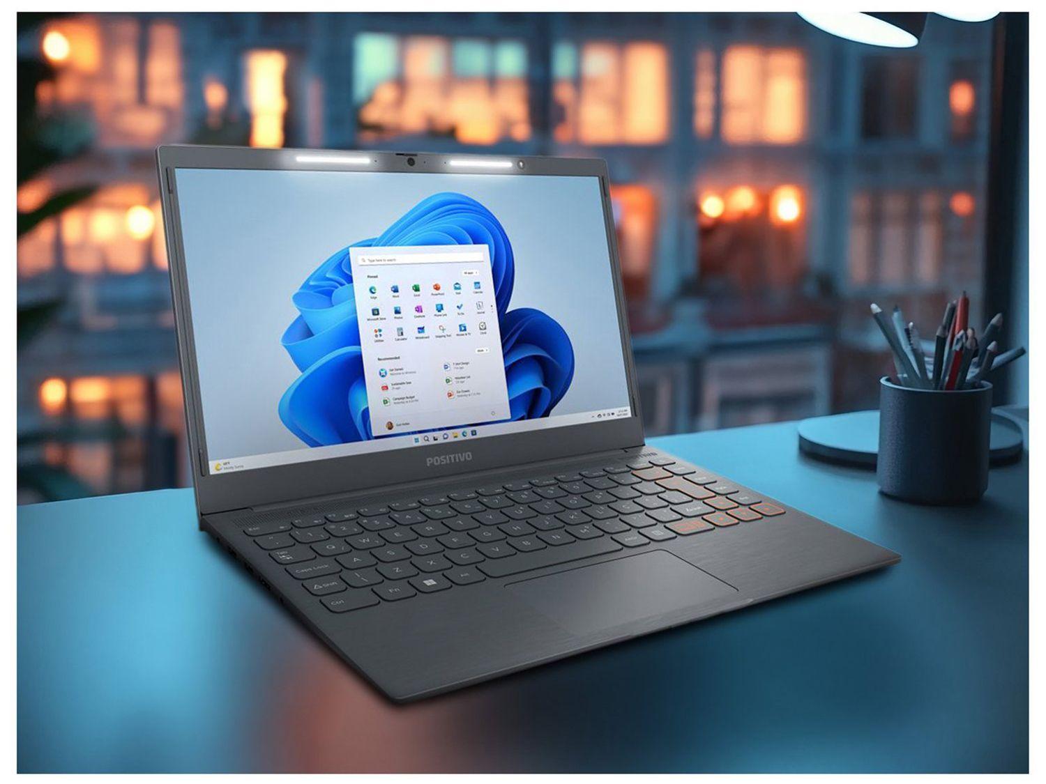 Notebook Positivo Vision C14 Lumina Bar Intel Celeron 4GB 128GB eMMC 14” HD Windows 11 Microsoft 365