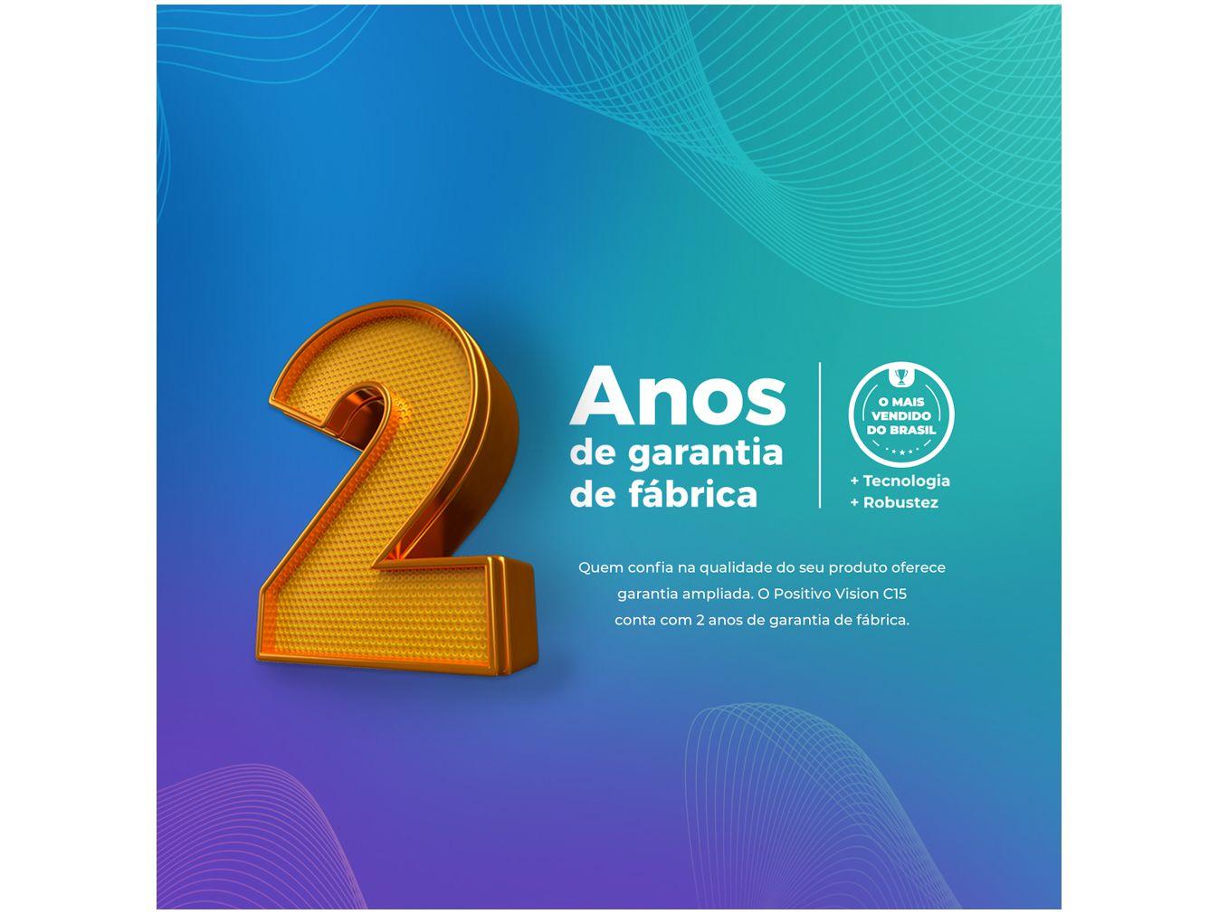 Notebook Positivo Vision Lumina Bar C15 Intel Celeron 4GB 128GB 15,6” HD Windows 11 Microsoft 365 C4128A-15
