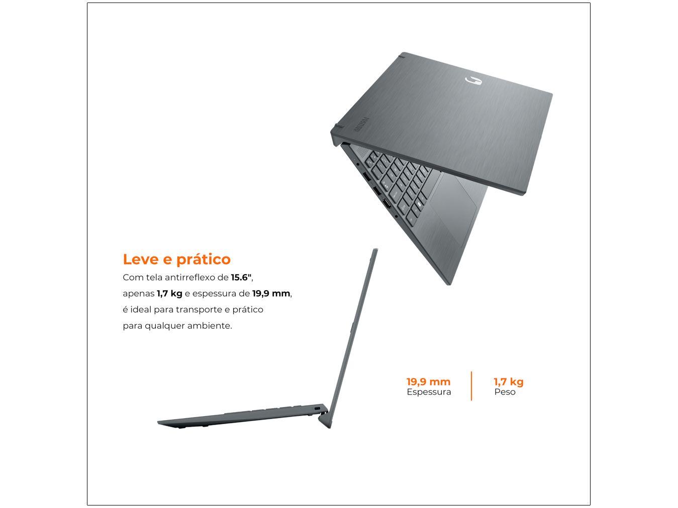 Notebook Positivo Vision Lumina Bar C15 Intel Celeron 4GB 128GB 15,6” HD Windows 11 Microsoft 365 C4128A-15