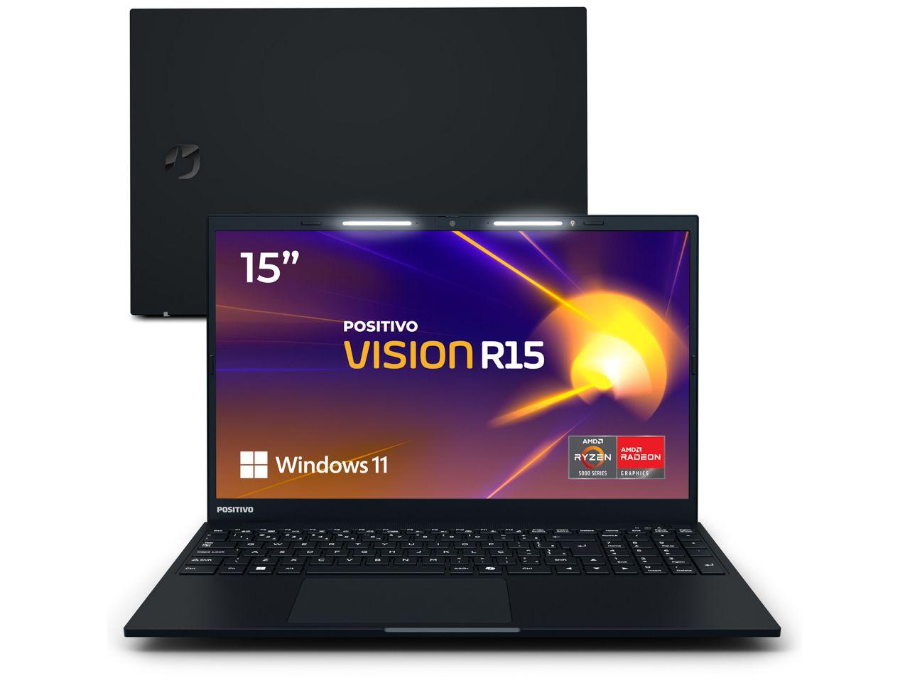 Notebook Positivo Vision R15 R516512A-15 AMD Ryzen 5 16GB RAM SSD 512GB 15,6" Full HD Windows 11 3002956
