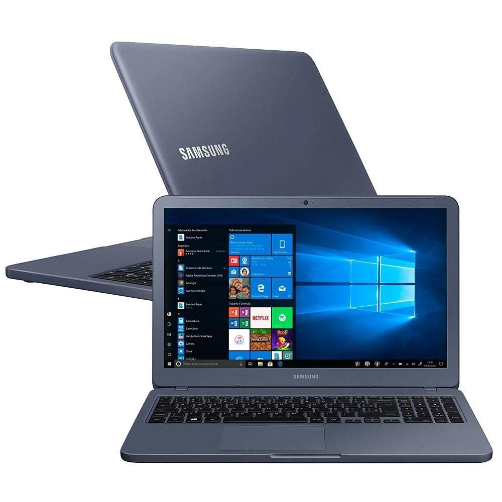 Notebook Samsung Essentials E Intel U Gb Gb Cinza Notebook Magazine Luiza