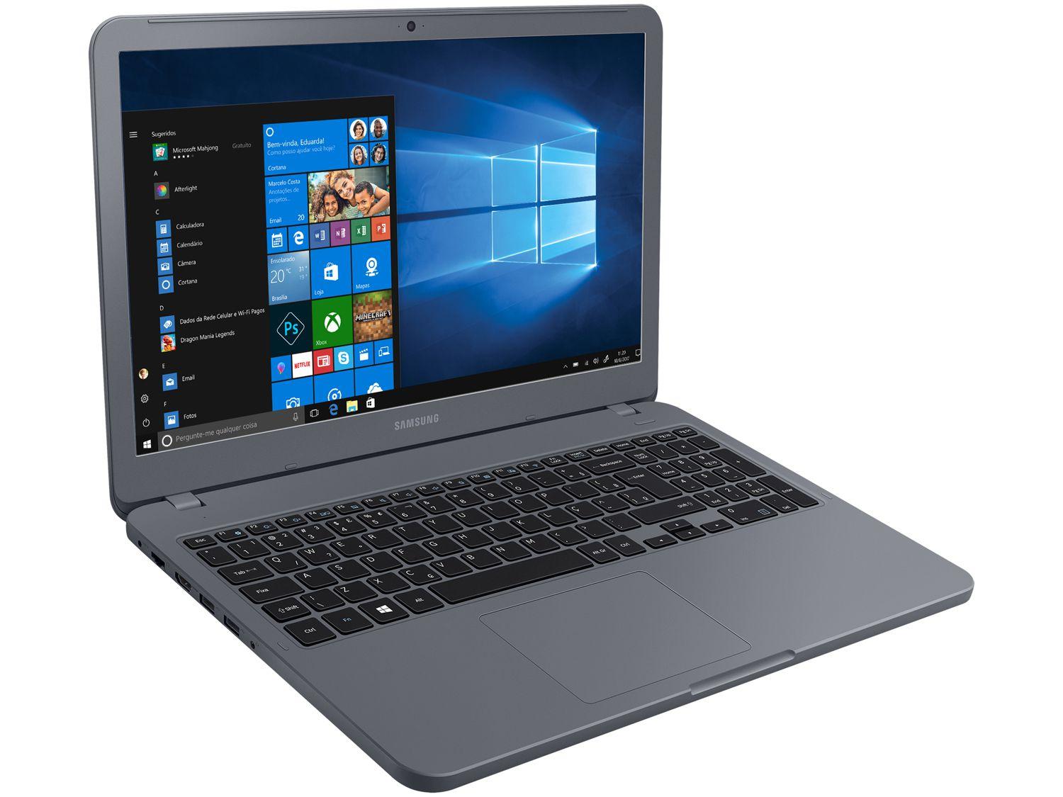 Notebook Samsung Essentials E20 Intel Dual Core 4GB 500GB 15,6