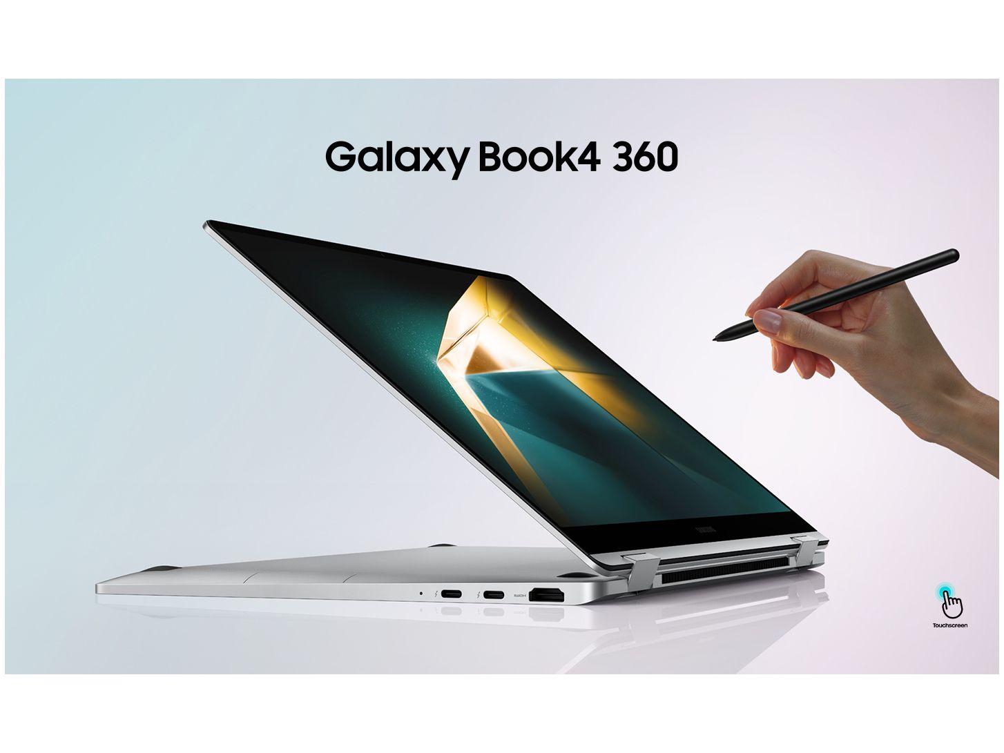 Notebook Samsung Galaxy Book4 360 Intel Core 5 16GB RAM SSD 512GB Touch Screen 15,6" Full HD Windows 11 NP750QGK-KG2BR