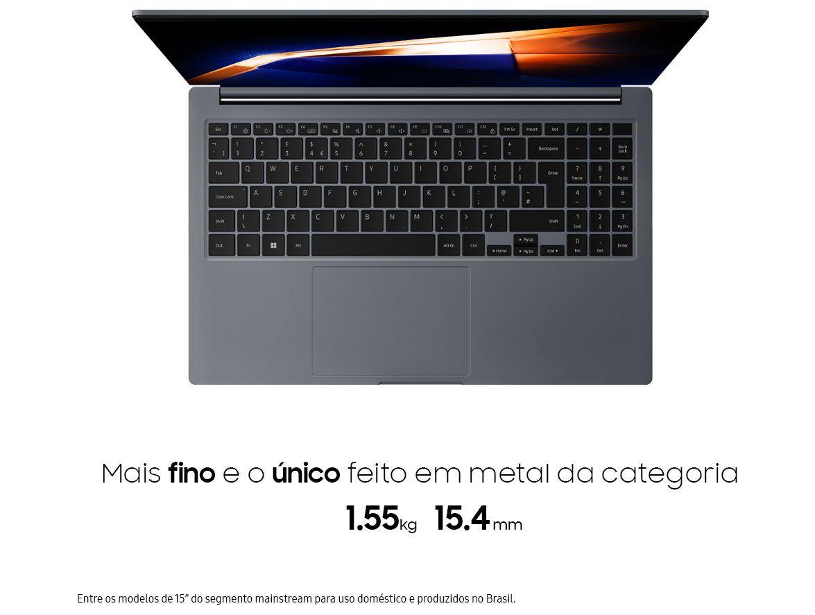 Notebook Samsung Galaxy Book4 Intel Core i5 8GB RAM SSD 512GB 15,6