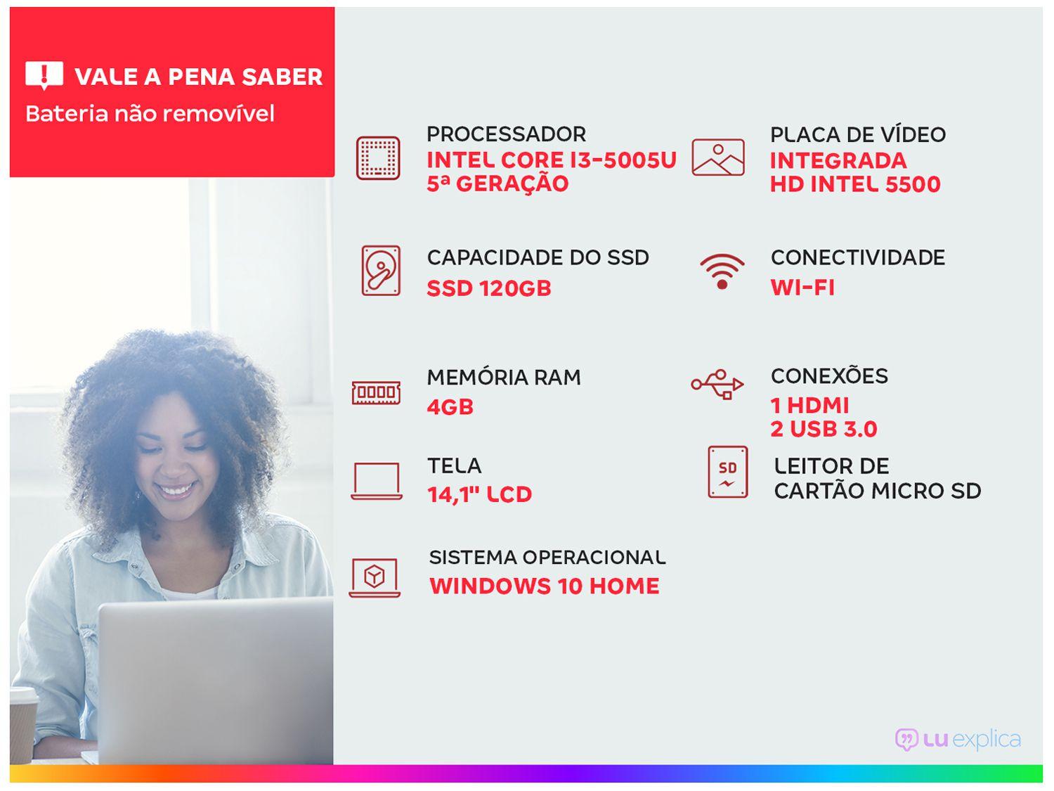 Notebook Ultra UB420 Intel Core i3 4GB