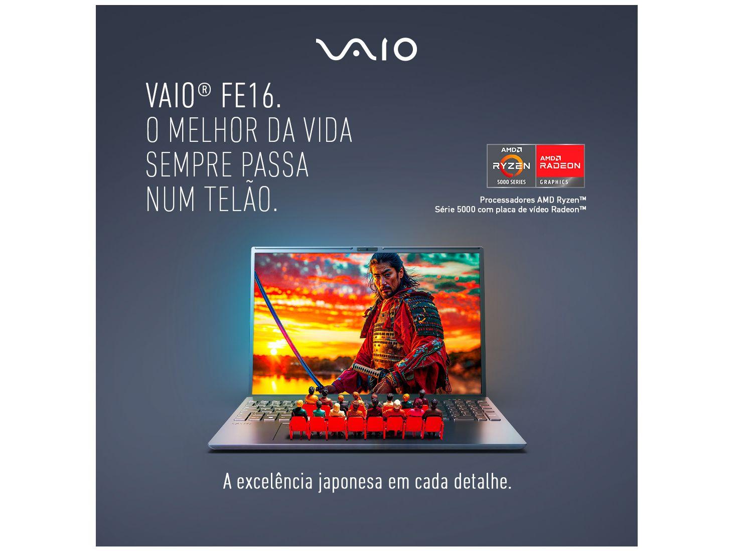 Notebook Vaio FE16 VJFE69F11X-B0711H AMD Ryzen 5 5625U 16GB RAM 512GB SSD 16" WUXGA Linux Debian 12 Widescreen 3344395