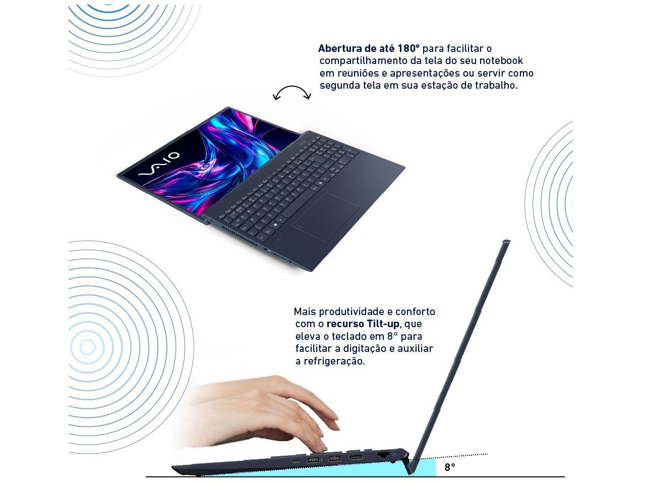 Notebook Vaio FE16 VJFE69F11X-B0711H AMD Ryzen 5 5625U 16GB RAM 512GB SSD 16" WUXGA Linux Debian 12 Widescreen 3344395