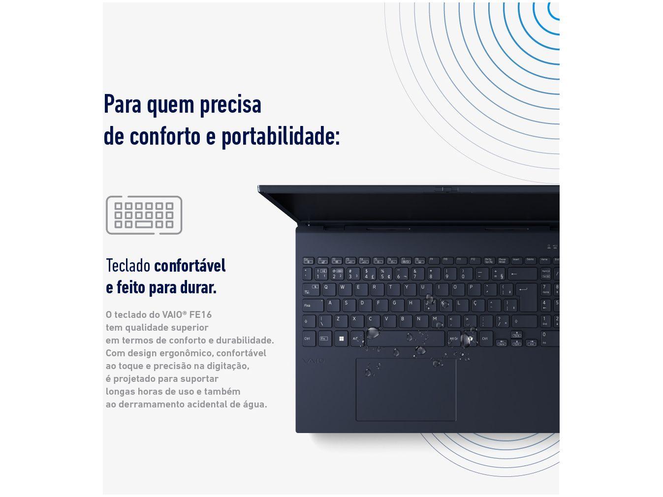 Notebook Vaio FE16 VJFE69F11X-B0721H AMD Ryzen 5 5625U 16GB 512GB SSD 16" WUXGA Windows 11 AMD Radeon Graphics 3344643