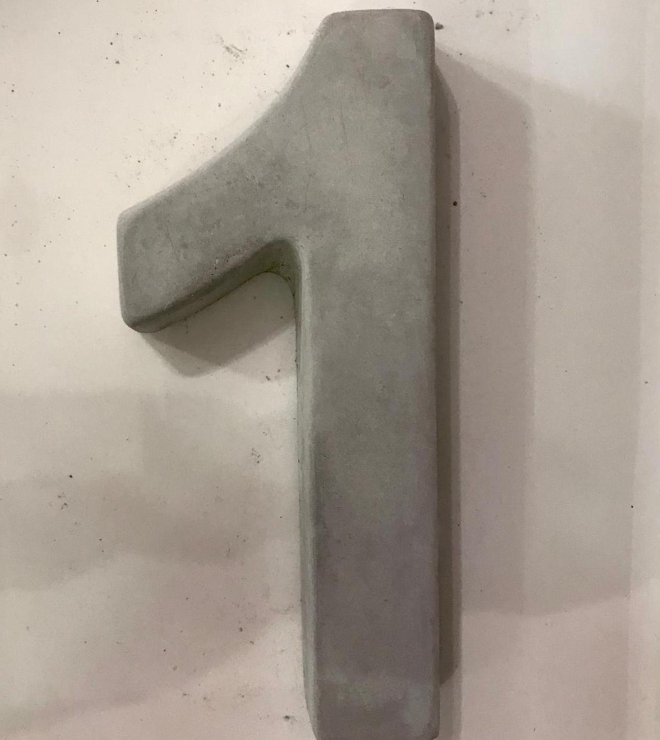 Numero 1 Decorativo Concreto Leve Rosin Grande Letras E Numeros Residenciais Magazine Luiza