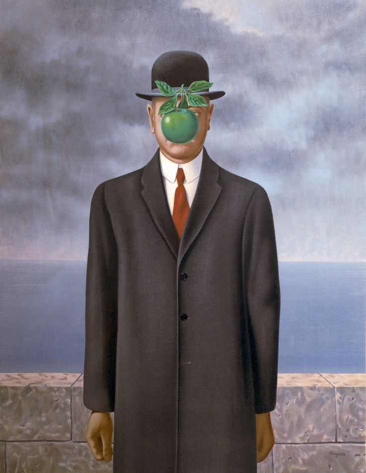 O Filho do Homem René Magritte Tela 50x64 Para Quadro