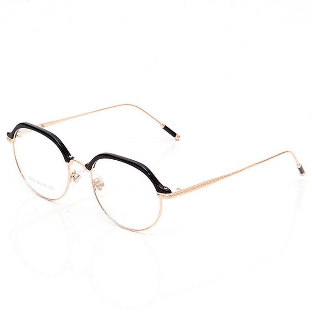 Óculos de Grau Clos Redondo Preto e Dourado - Óculos de Grau - Magazine  Luiza