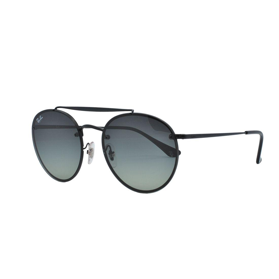 oculos de sol ray ban round double bridge preto rb3647 oculos de sol ray ban round double bridge preto rb3647