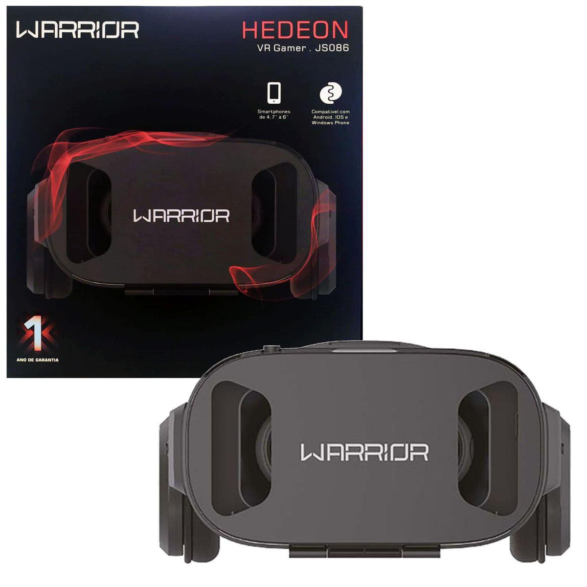 Óculos Realidade Virtual com Fone de Ouvido Multilaser Warrior Hedeon JS086  Preto - VR / Óculos de Realidade Virtual para Celular - Magazine Luiza