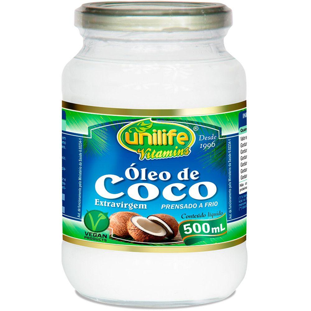 Óleo de Coco Extra Virgem 500ml - Unilife - Óleo de Coco - Magazine Luiza