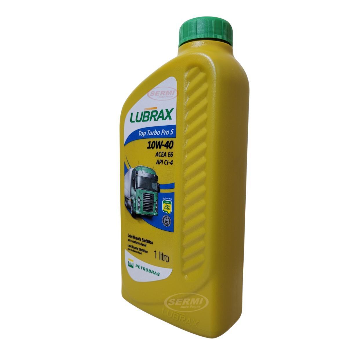 Imagem de Óleo Lubrificante Motor Diesel Lubrax Top Turbo Pro S 10W40 Sintetico 1 Litro Caminhonete Van e Caminhão