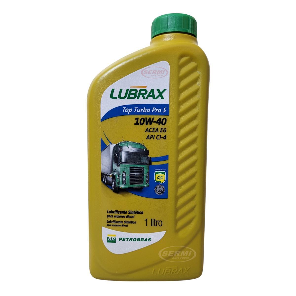 Imagem de Óleo Lubrificante Motor Diesel Lubrax Top Turbo Pro S 10W40 Sintetico 1 Litro Caminhonete Van e Caminhão