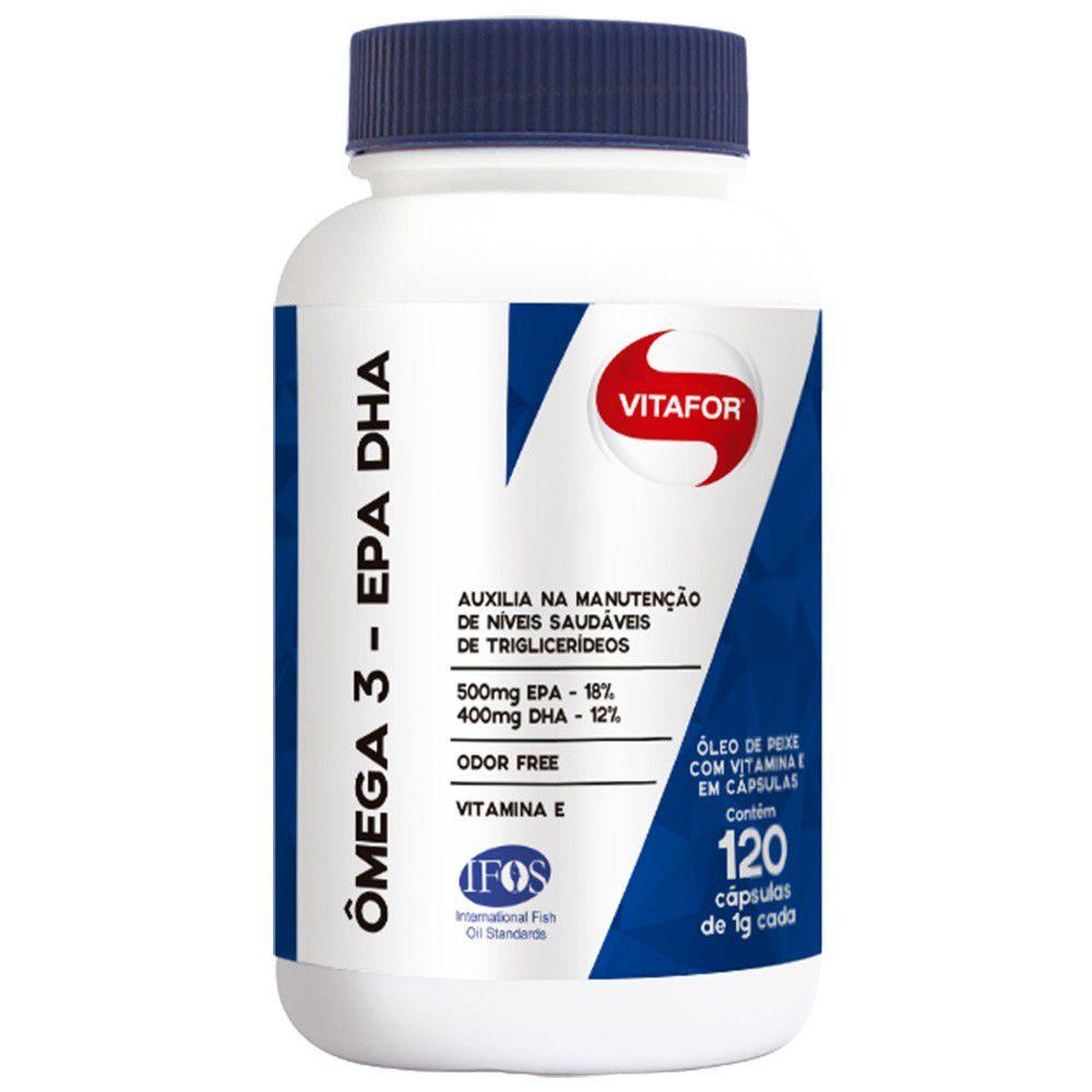 Ômega 3 EPA DHA 1g 120 cápsulas Vitafor - Ômega 3 / Óleo de Peixe