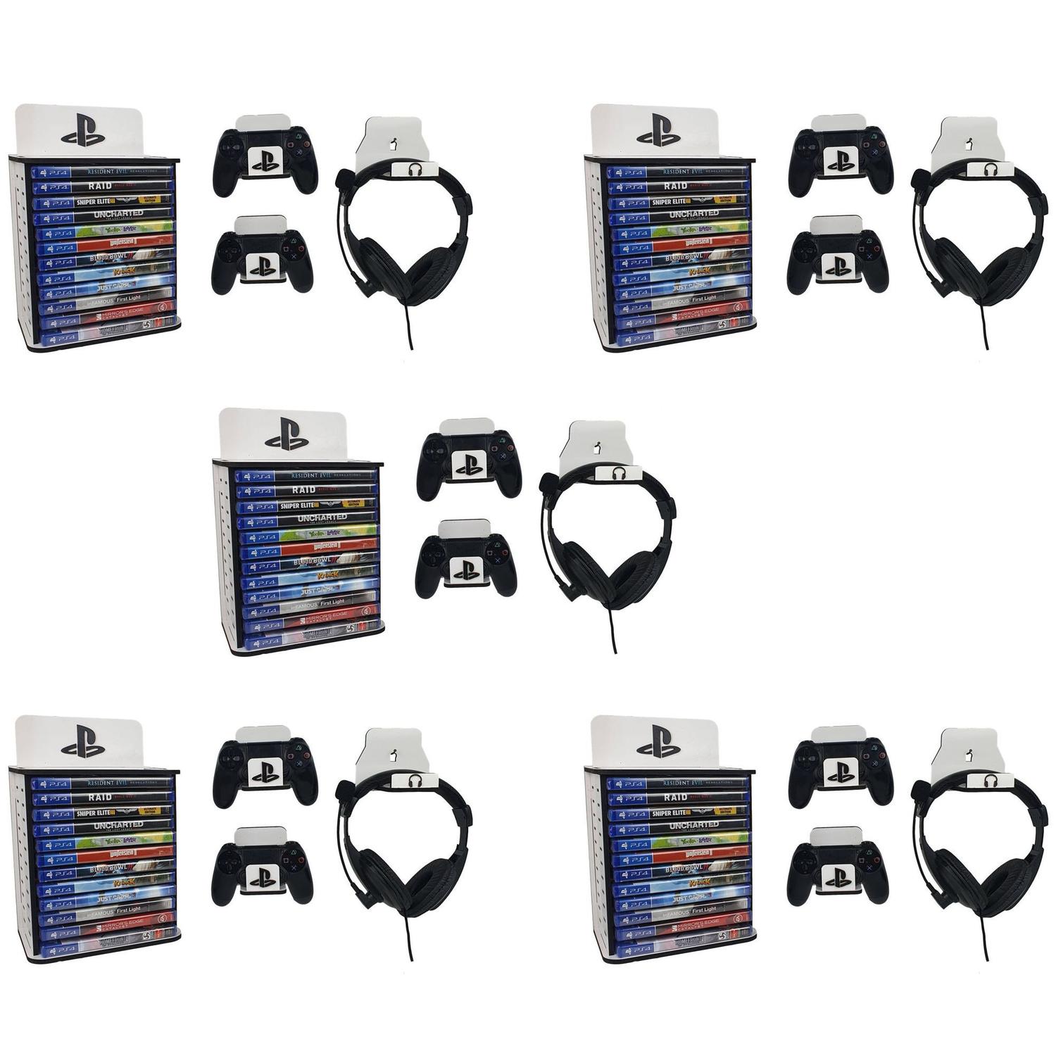 Suporte Organizador Games Ps4 ps5 porta Headset Porta Controle e