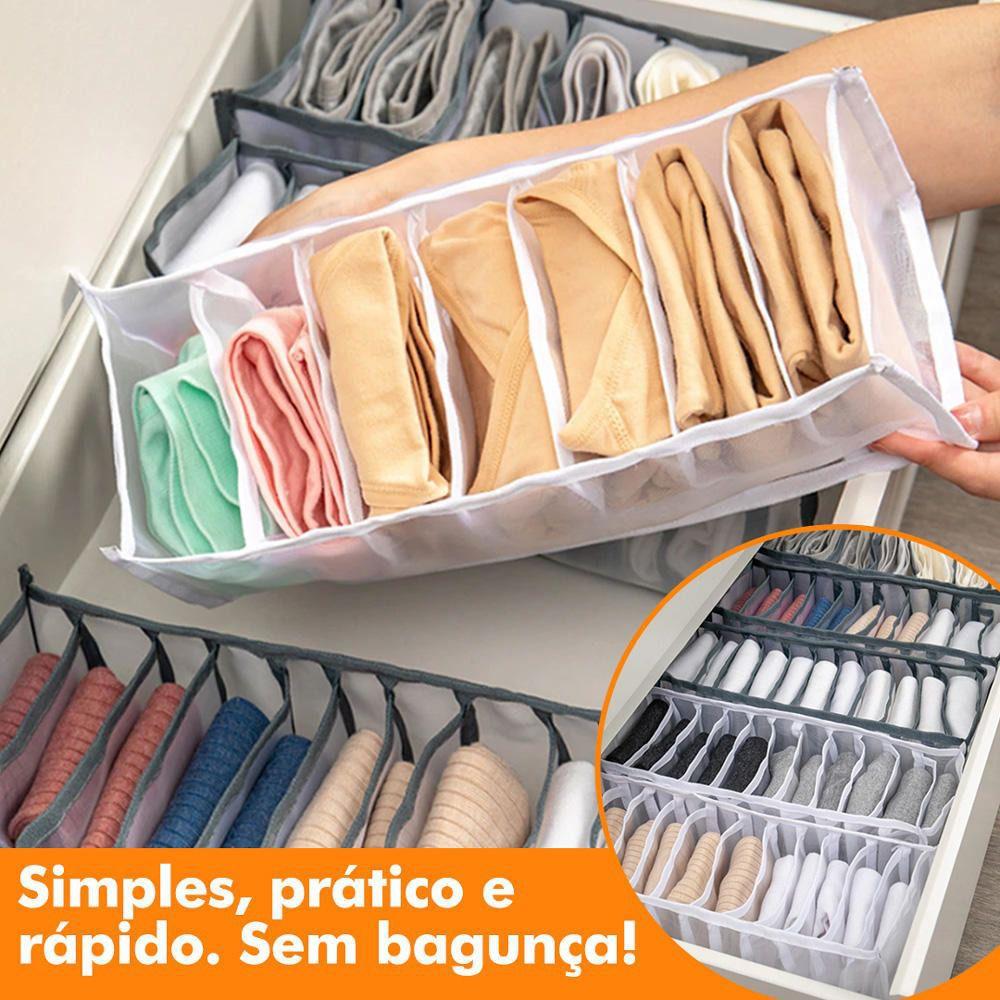 Organizador Multiuso 7 Espacos Para guarda roupas Gavetas - MAGMA ...