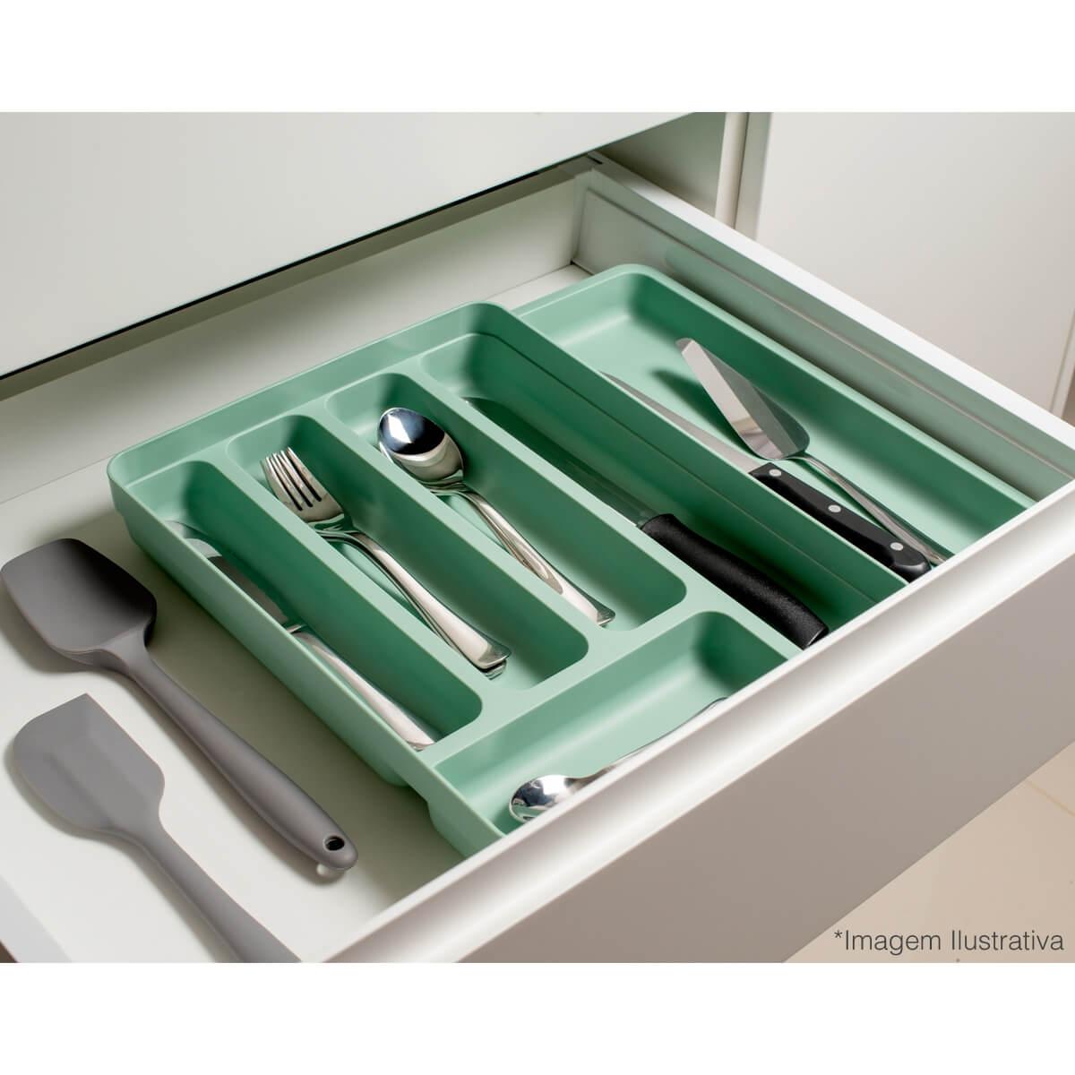 Organizador Suporte Porta Talheres Extensível Cozinha Gaveta Natural Ou Organizadores De 0104