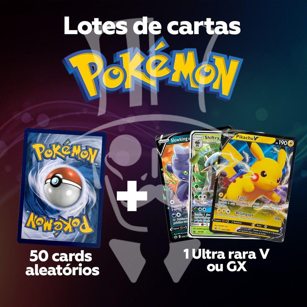 ORIGINAL - Lote de 50 Cards + 1 Pokemon GX/V SORTIDO, Magalu Empresas