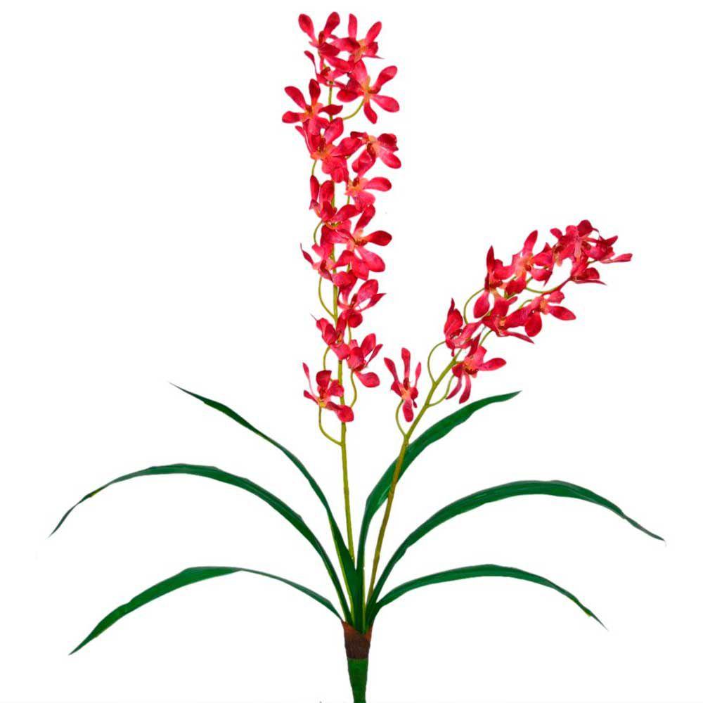 Orquídea Artificial Vermelha X2 Hastes com Folhas 64cm - Bela Flor - Flor e  Planta Artificial - Magazine Luiza