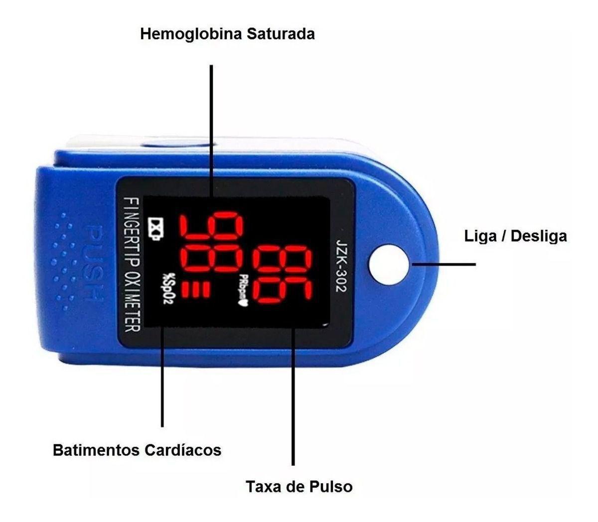 Oximetro Digital Medidor De Saturação De Oxigênio No Sangue - Eiyo ...