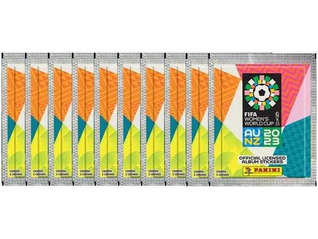 Pacote de Figurinhas Copa Do Mundo FIFA Feminina Austrália Nova Zelândia 2023 10 Pacotes com 5 Figurinhas Cada