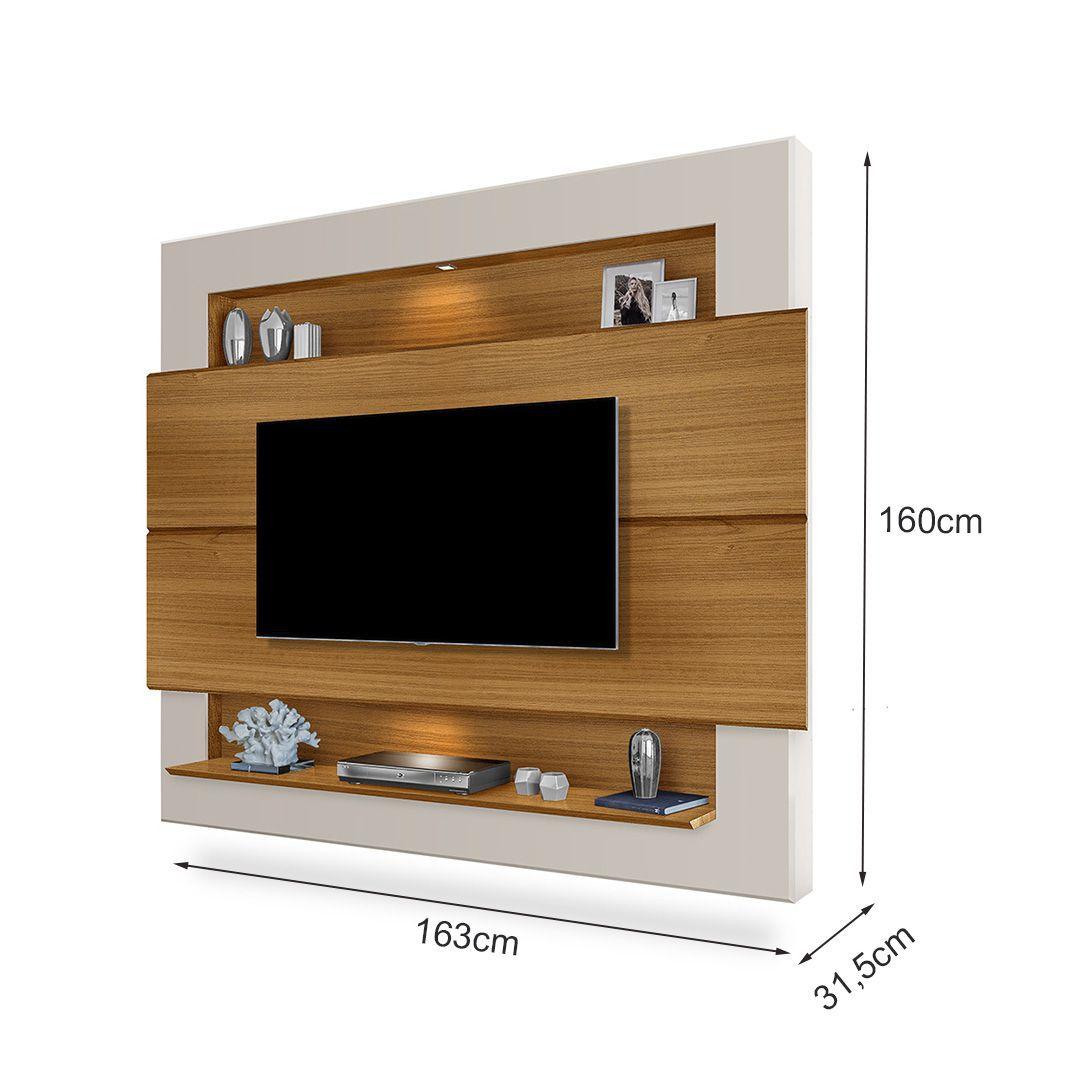 Painel Bancada de Tv Riviera 1,63 de até 60” com Iluminação e ...