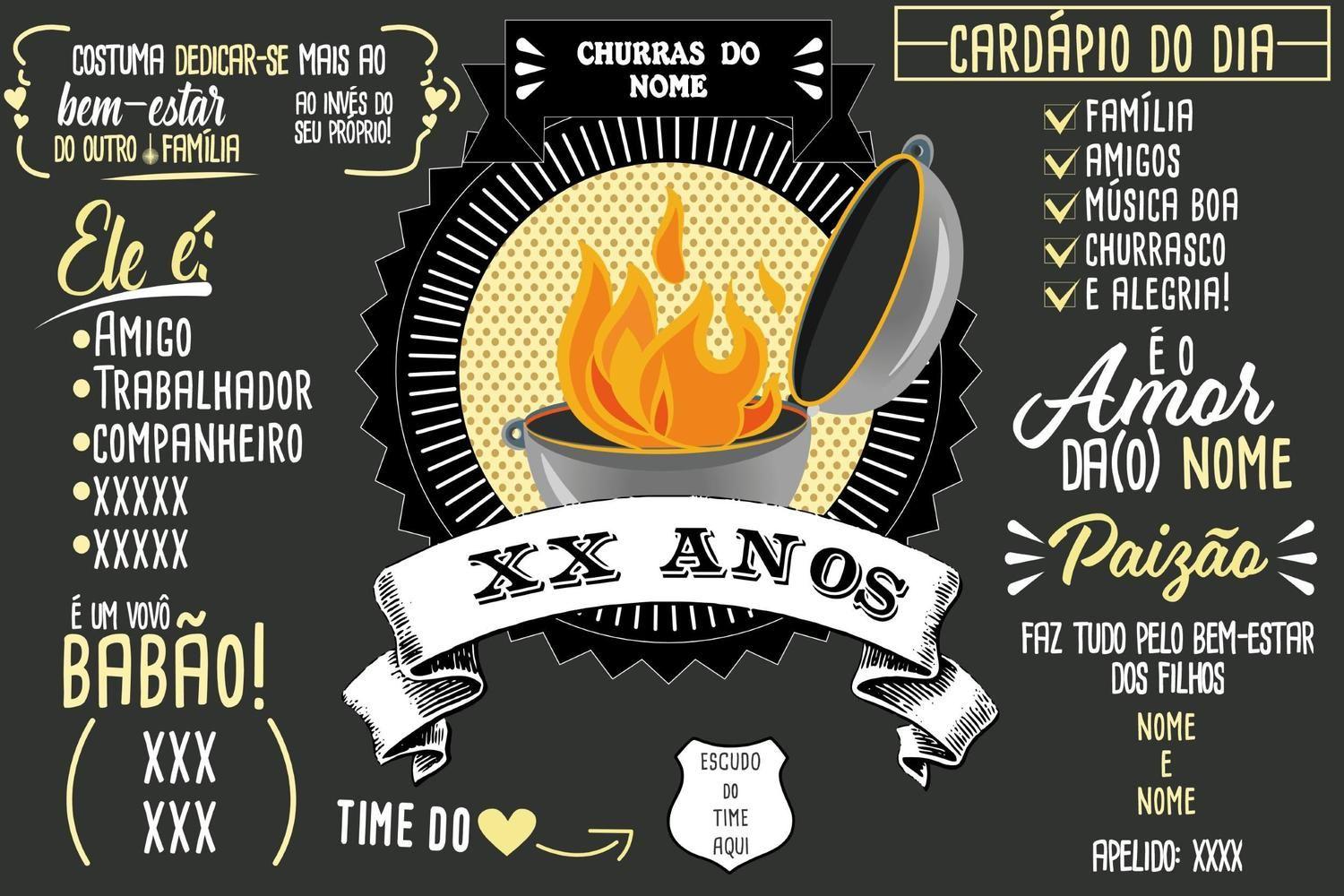 Churrasco Roupa Para Festa De Final De Ano Empresa Painel De Lona