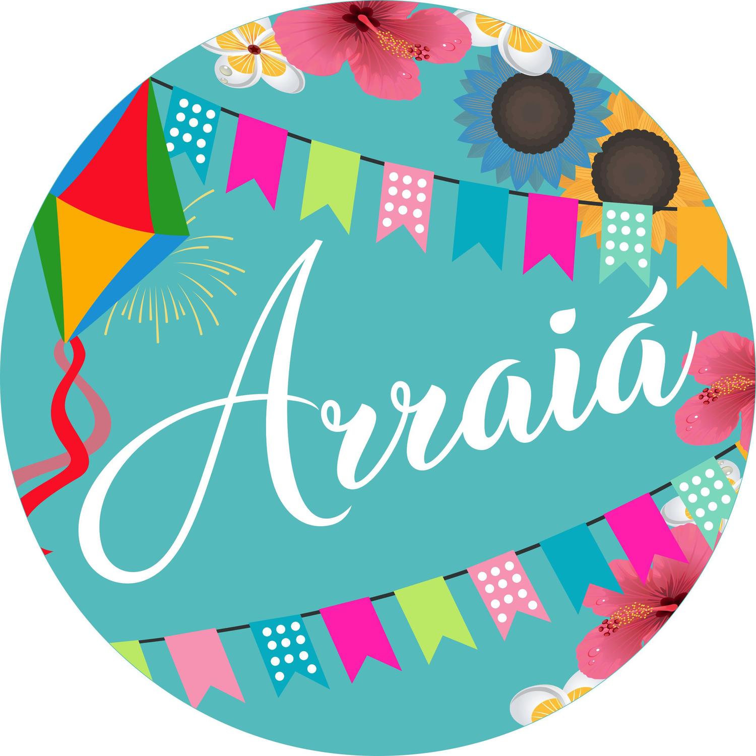 Painel de Lona Festa Junina Arraiá Flores e Bandeiras - Fabrika De Festa -  Painel de Festas - Magazine Luiza