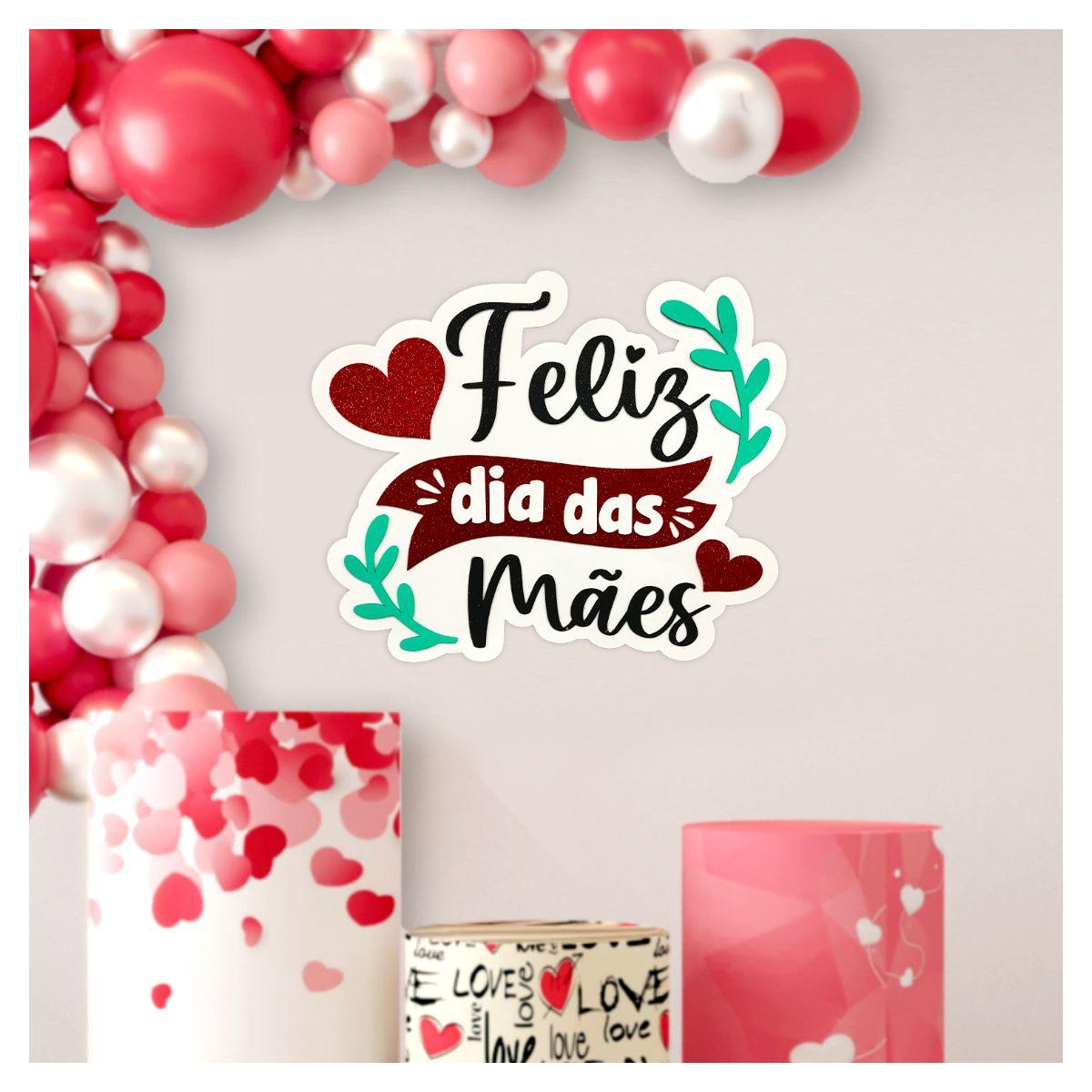 Painel Feliz Dia das Mães Decoração Vitrine Lojas Enfeite com