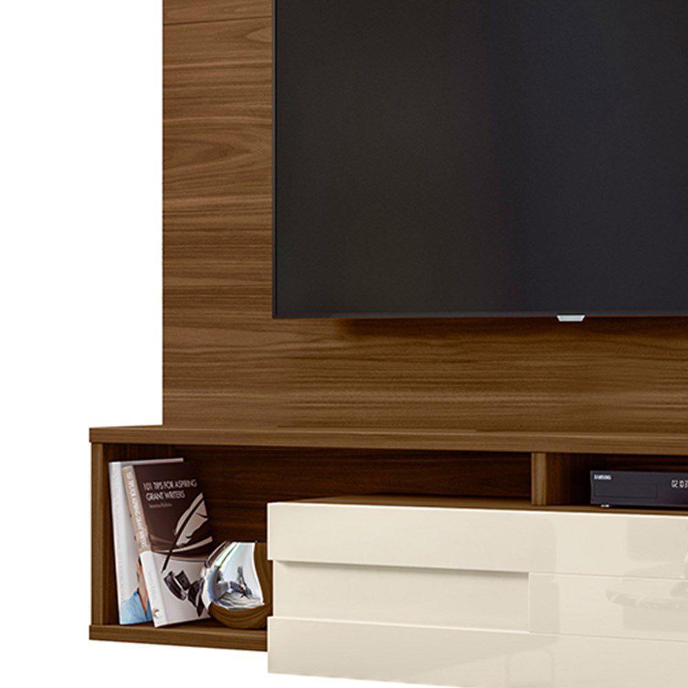 Painel Home Suspenso para Tv até 65 Pol. 180cm Roma B03 Freijó/Off ...