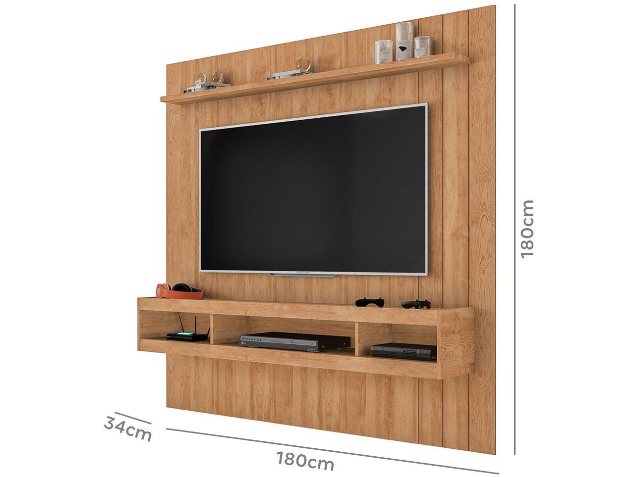 Painel para TV Até 65” Porto Bello 1 Prateleira - Caemmun - Painel para ...