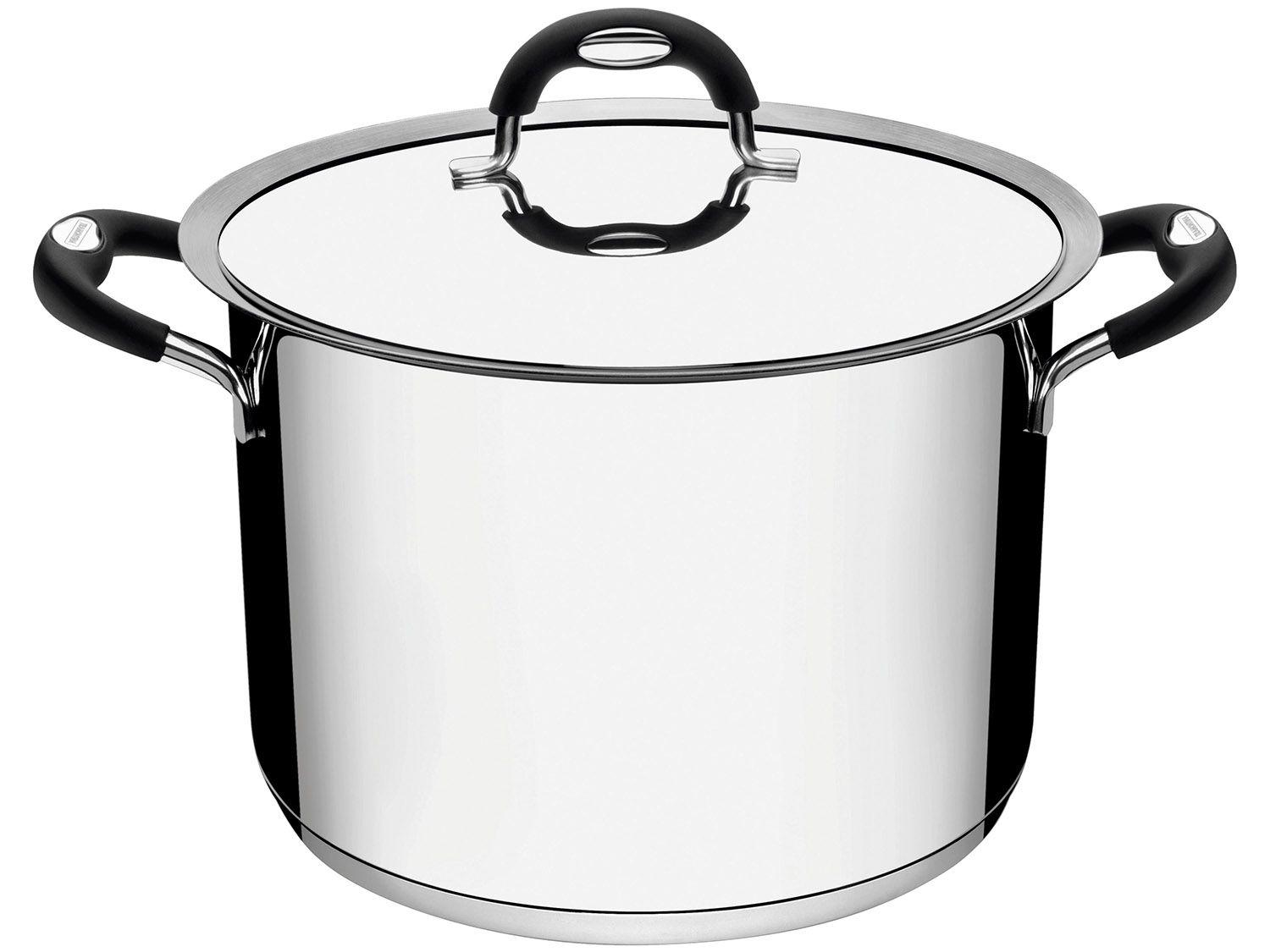 Panela Caldeirão tramontina Aço Inox 7,7L 24cm com tampa Duo Silicone
