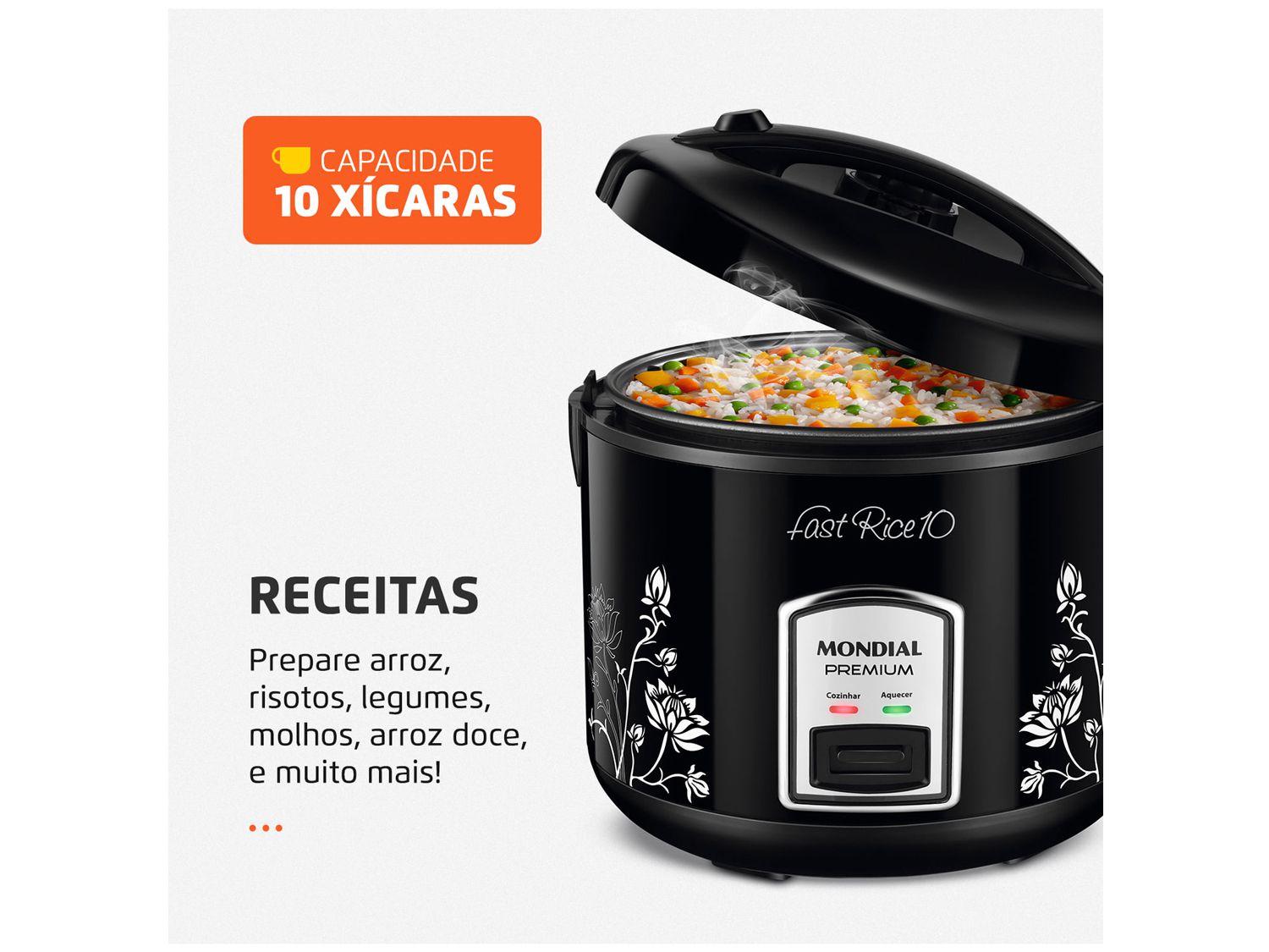 Panela de Arroz Elétrica 10 Xícaras Mondial Fast Rice 10 PE-44-10X