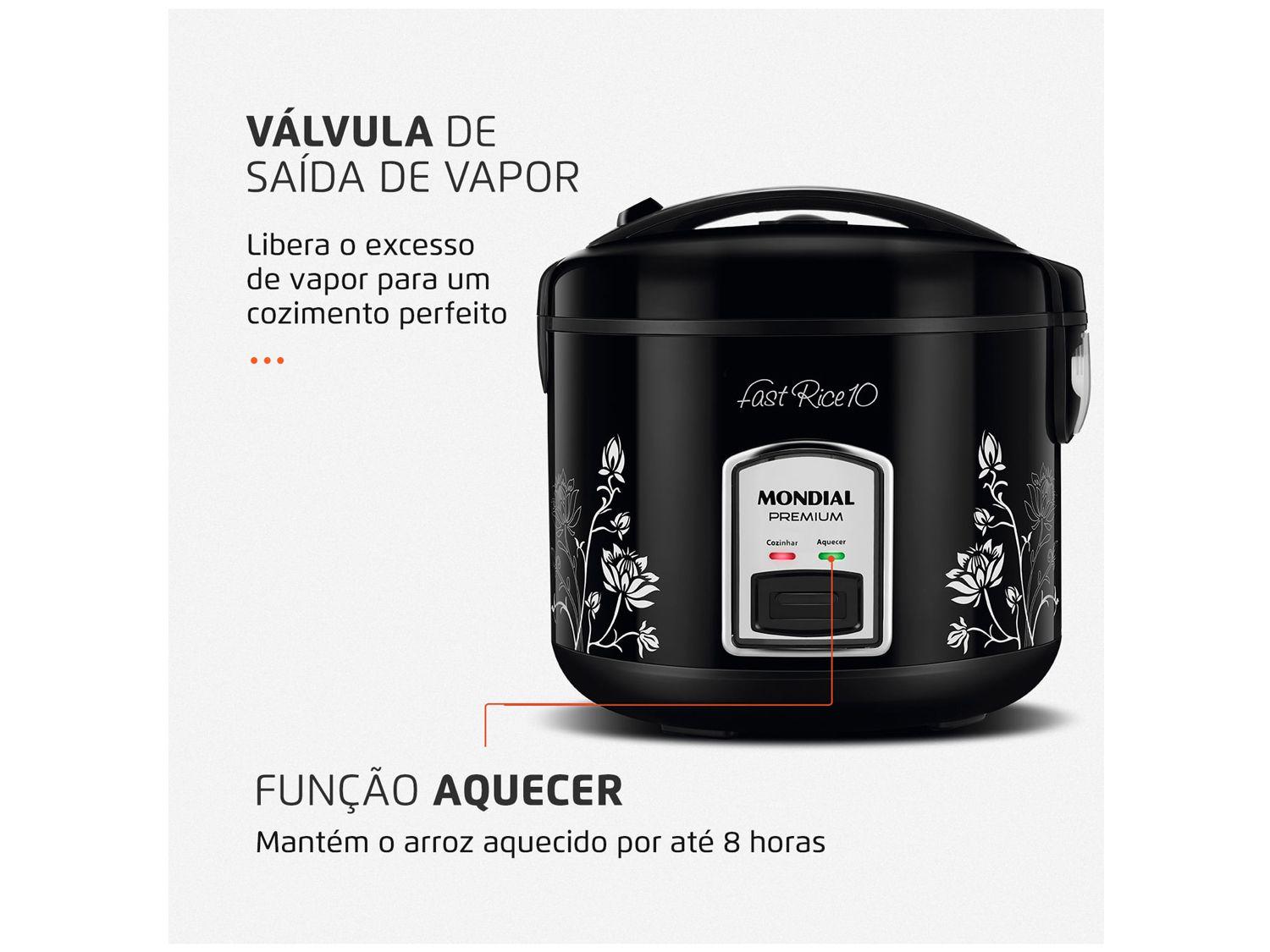 Panela de Arroz Elétrica 10 Xícaras Mondial Fast Rice 10 PE-44-10X